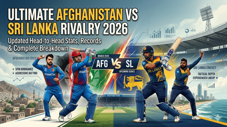 AFG vs SL cricket rivalry 2026 head-to-head stats and match highlights infographic Image Title: Afghanistan vs Sri Lanka 2026 Rivalry Guide