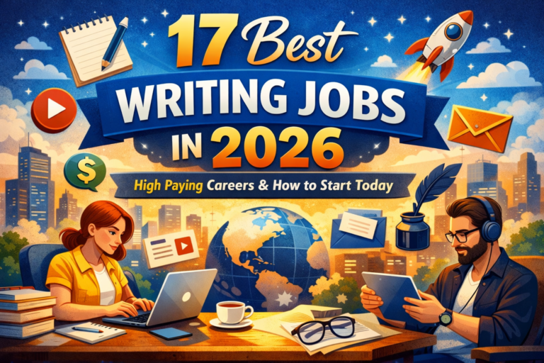 17 best writing jobs in 2026 showing high paying freelance and remote writing careers and how to start today
