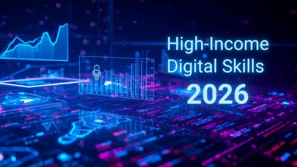 Top 10 most in-demand high-income skills in 2026 including AI, cybersecurity, data science, cloud computing and digital marketing careers