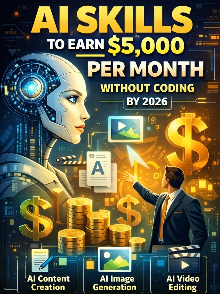AI Skills That Pay $5,000 Per Month Without Coding – 2026 Complete Guide | Learn High-Paying AI Content, Image & Video Creation Skills