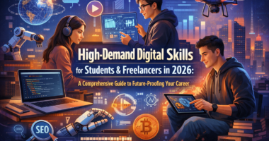 High-demand digital skills for students and freelancers in 2026, including AI, freelancing, remote work, and future-ready online careers