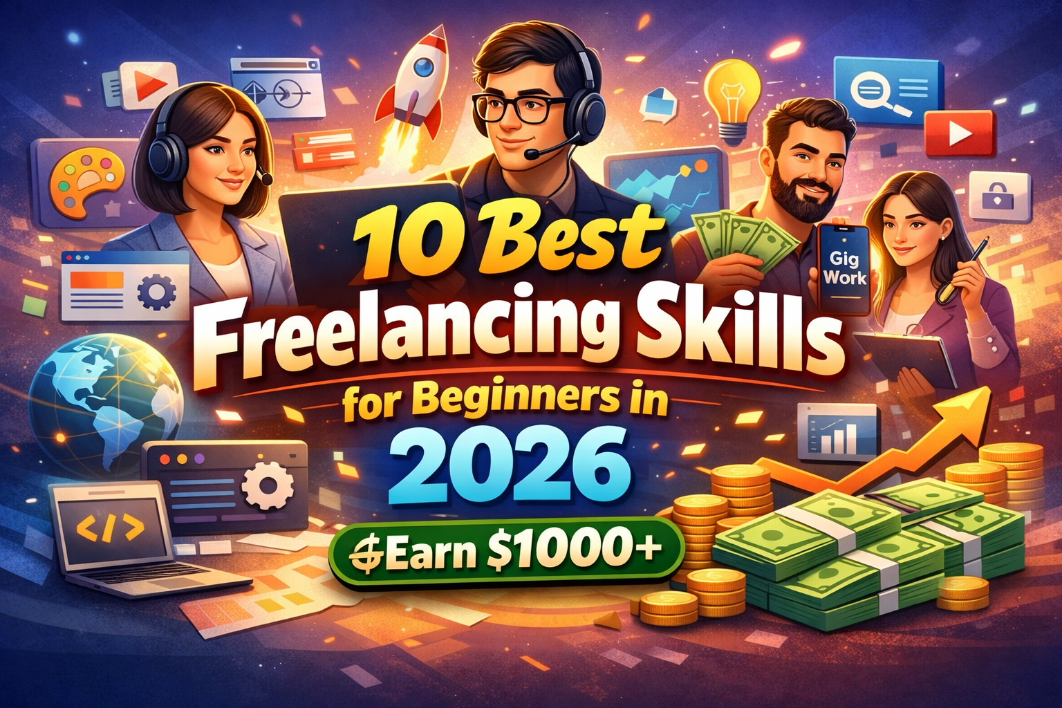 10 Best Freelancing Skills for Beginners in 2026 to Earn $1000+ Online