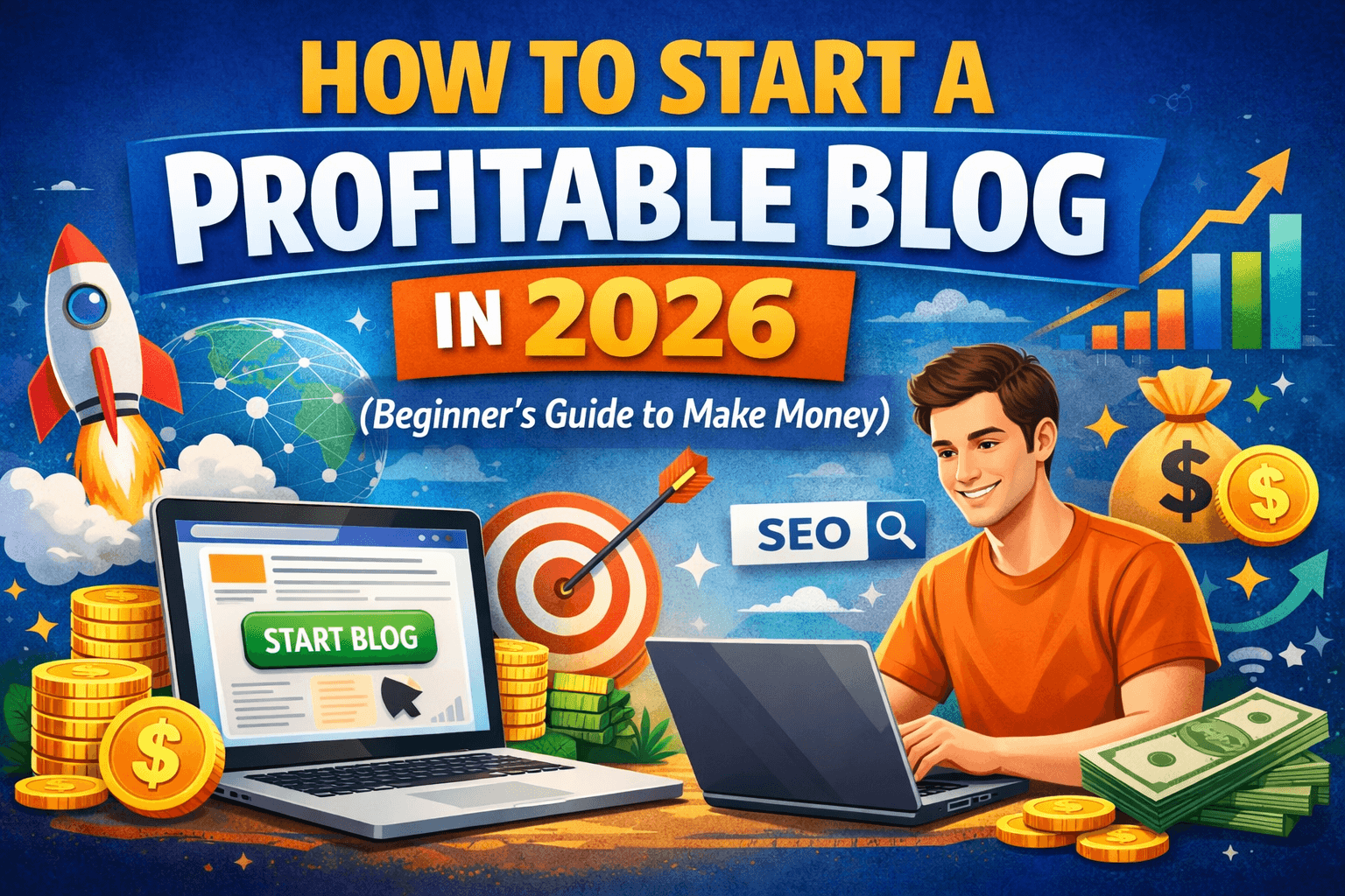 How to start a profitable blog in 2026 beginner guide to make money online with SEO and blogging strategy
