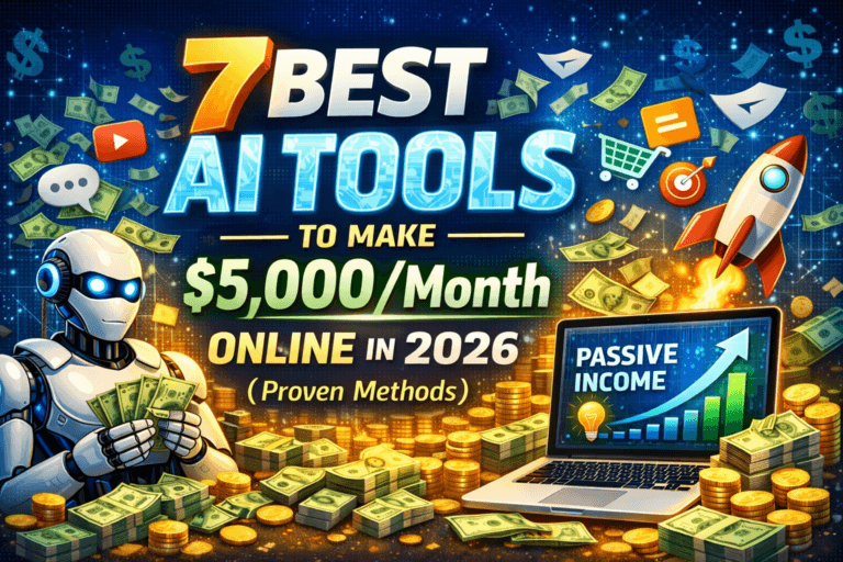 7 best AI tools to make $5000 per month online in 2026 with passive income strategies and proven methods