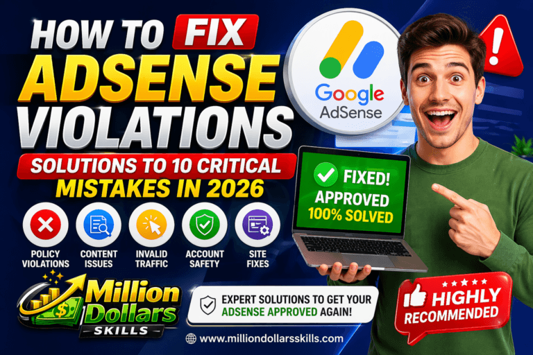 How to fix Google AdSense violations in 2026 with solutions to 10 critical mistakes, approval recovery guide, and monetization recovery tips