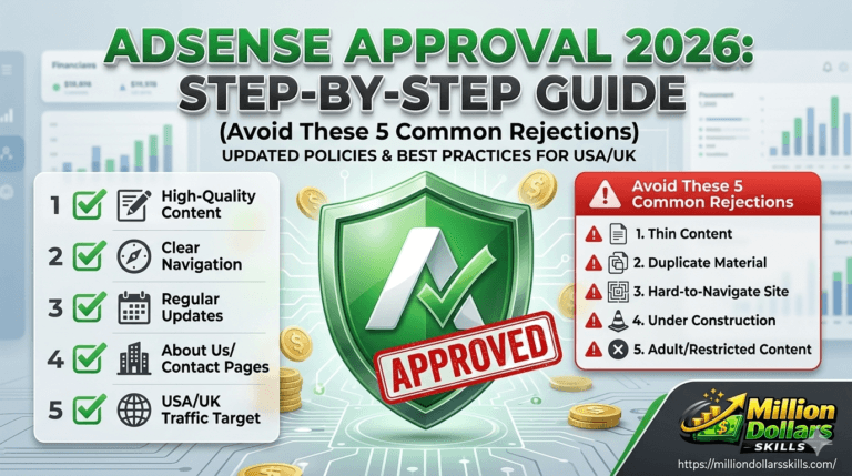 How to get AdSense approval in 2026 step-by-step guide with common rejection tips