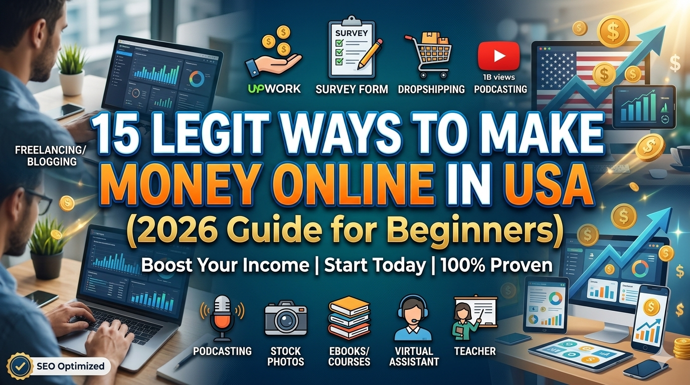 15 Legit ways to make money online in USA 2026