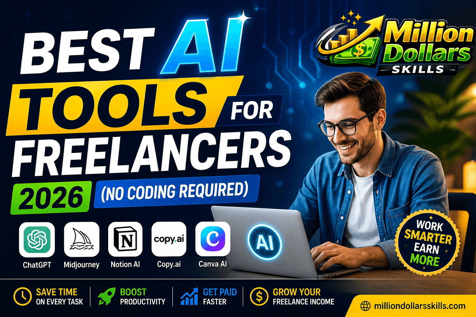 Best AI tools for freelancers 2026 no coding required to earn more and boost productivity