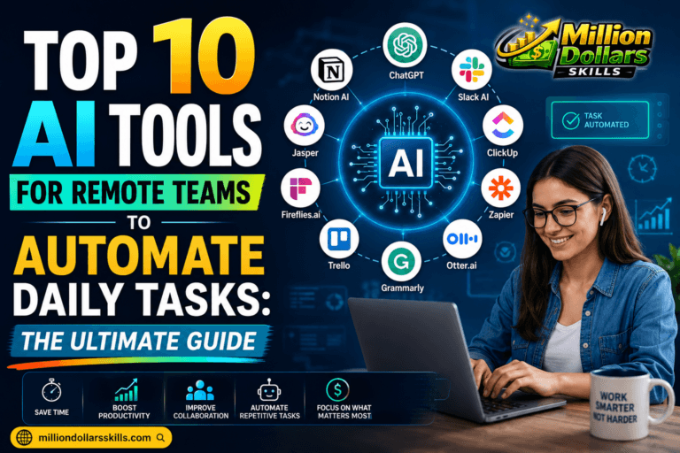 Top 10 AI tools for remote teams to automate daily tasks, improve productivity, and streamline workflows